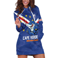 Custom Cape Verde Football Hoodie Dress Tubaroes Azuis Make History - Wonder Print Shop