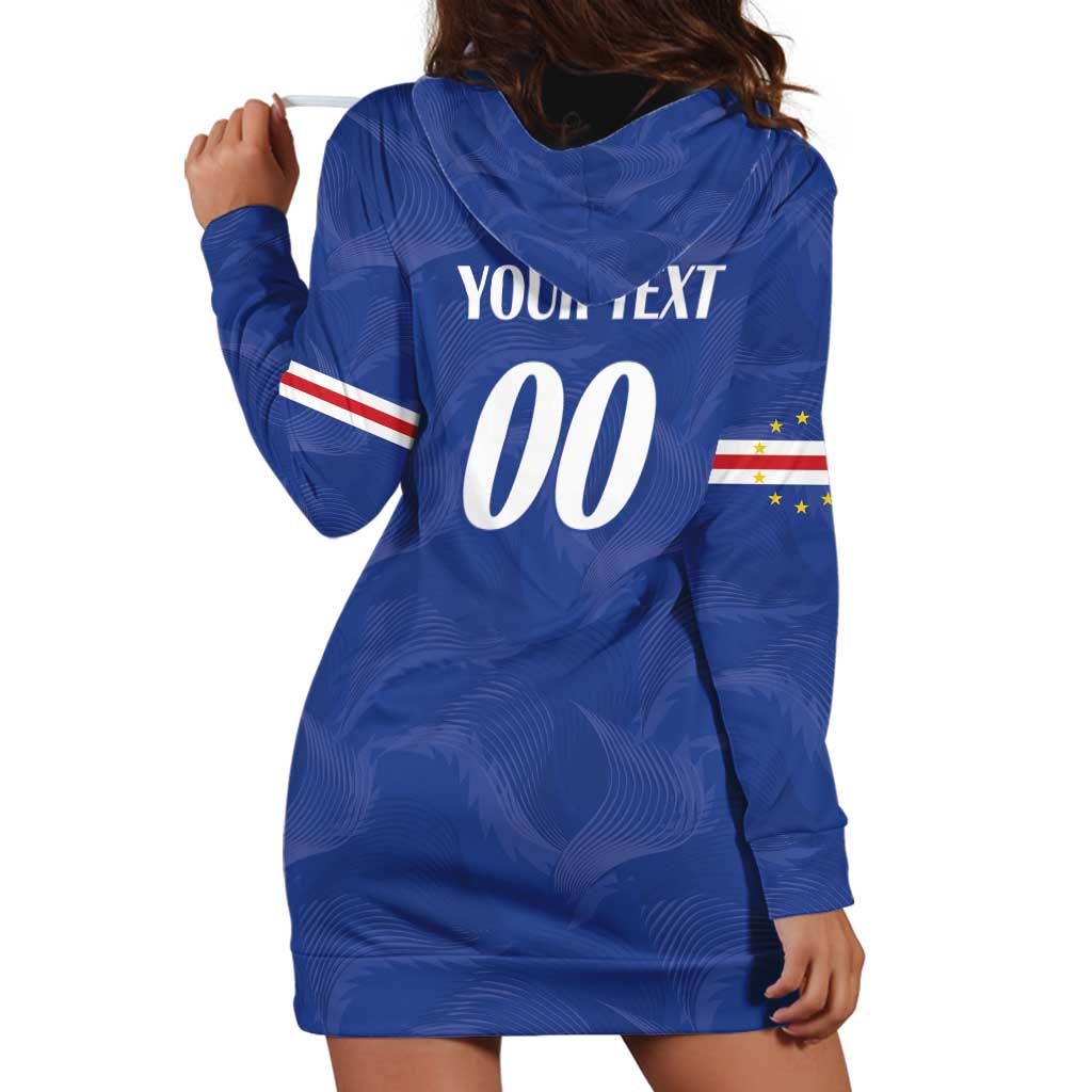 Custom Cape Verde Football Hoodie Dress Tubaroes Azuis Make History - Wonder Print Shop