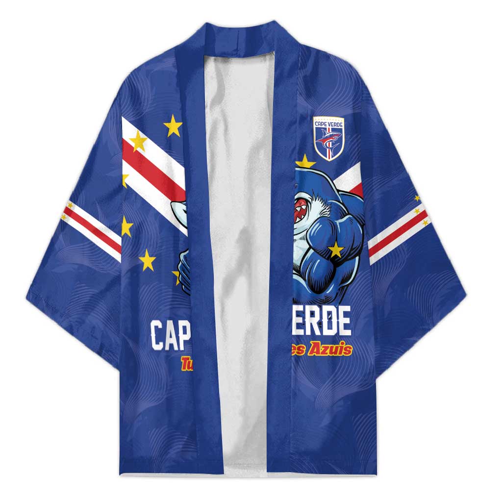 Custom Cape Verde Football Kimono Tubaroes Azuis Make History - Wonder Print Shop