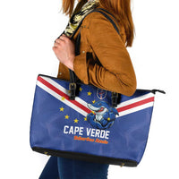 Cape Verde Football Leather Tote Bag Tubaroes Azuis Make History - Wonder Print Shop