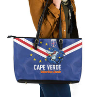 Cape Verde Football Leather Tote Bag Tubaroes Azuis Make History - Wonder Print Shop