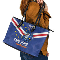 Cape Verde Football Leather Tote Bag Tubaroes Azuis Make History - Wonder Print Shop