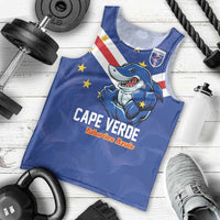Custom Cape Verde Football Men Tank Top Tubaroes Azuis Make History - Wonder Print Shop
