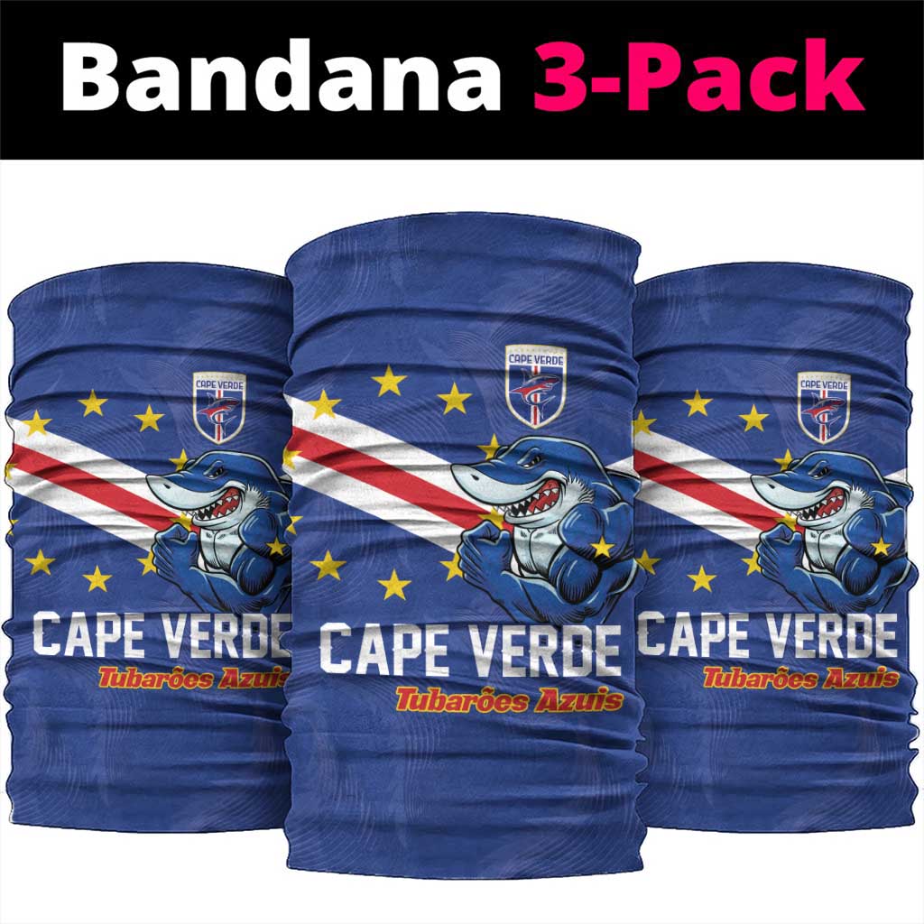 Cape Verde Football Neck Gaiter Tubaroes Azuis Make History - Wonder Print Shop