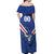 Custom Cape Verde Football Off Shoulder Maxi Dress Tubaroes Azuis Make History - Wonder Print Shop