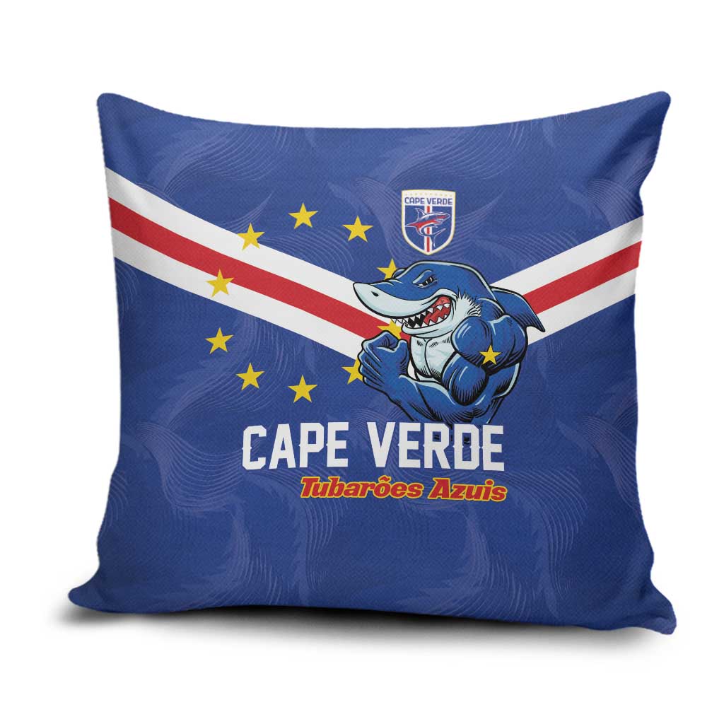 Cape Verde Football Pillow Cover Tubaroes Azuis Make History - Wonder Print Shop