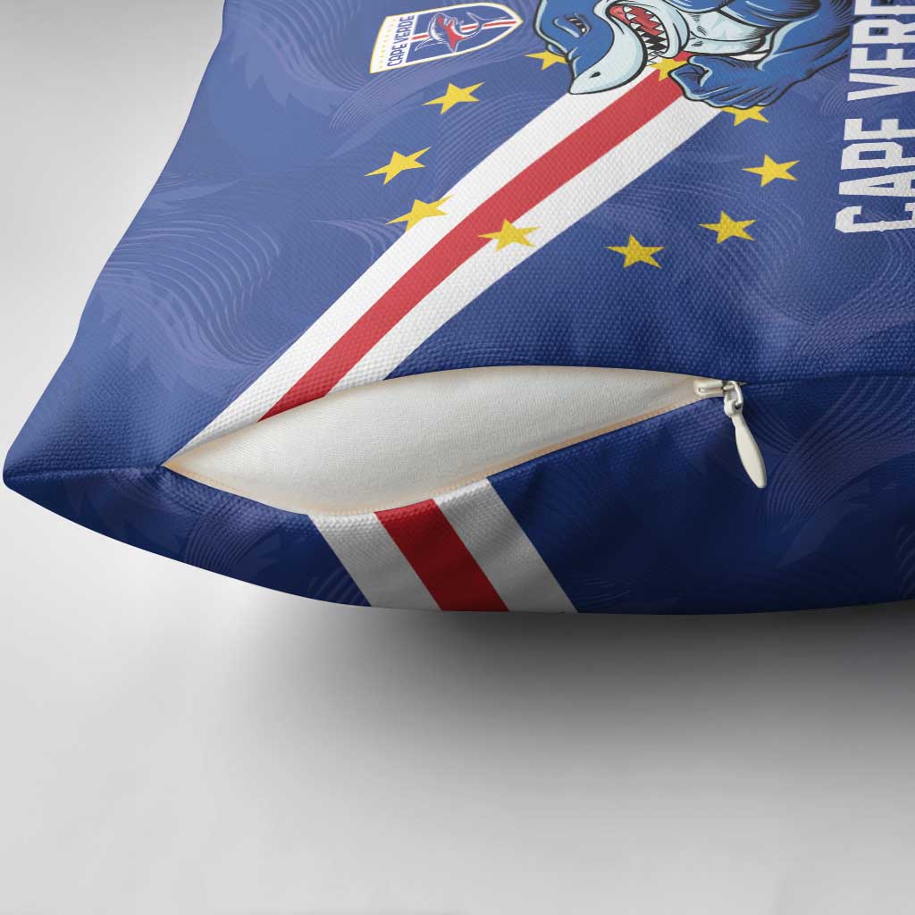 Cape Verde Football Pillow Cover Tubaroes Azuis Make History - Wonder Print Shop