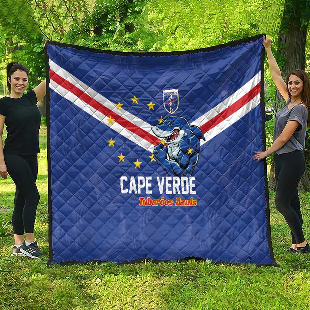 Cape Verde Football Quilt Tubaroes Azuis Make History - Wonder Print Shop