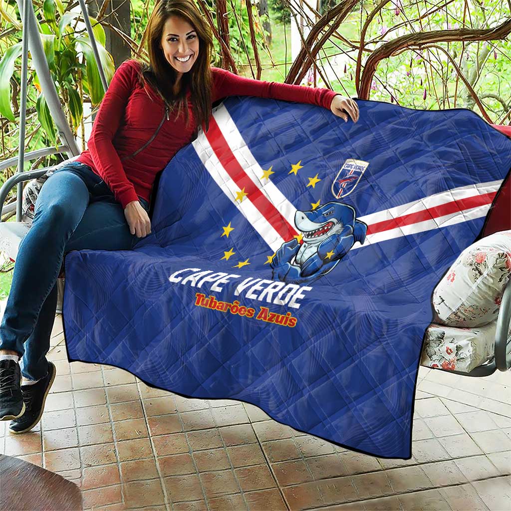 Cape Verde Football Quilt Tubaroes Azuis Make History - Wonder Print Shop