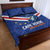 Cape Verde Football Quilt Bed Set Tubaroes Azuis Make History - Wonder Print Shop