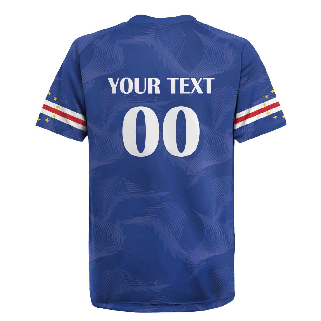 Custom Cape Verde Football Rugby Jersey Tubaroes Azuis Make History - Wonder Print Shop