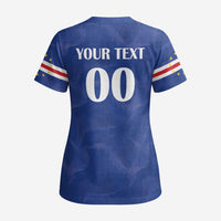 Custom Cape Verde Football Scrub Top Tubaroes Azuis Make History - Wonder Print Shop