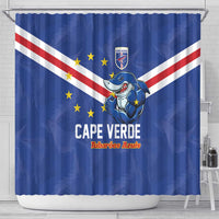 Cape Verde Football Shower Curtain Tubaroes Azuis Make History - Wonder Print Shop