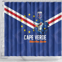 Cape Verde Football Shower Curtain Tubaroes Azuis Make History - Wonder Print Shop