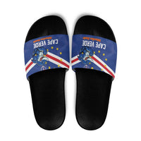 Cape Verde Football Slide Sandals Tubaroes Azuis Make History - Wonder Print Shop