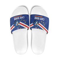 Cape Verde Football Slide Sandals Tubaroes Azuis Make History - Wonder Print Shop