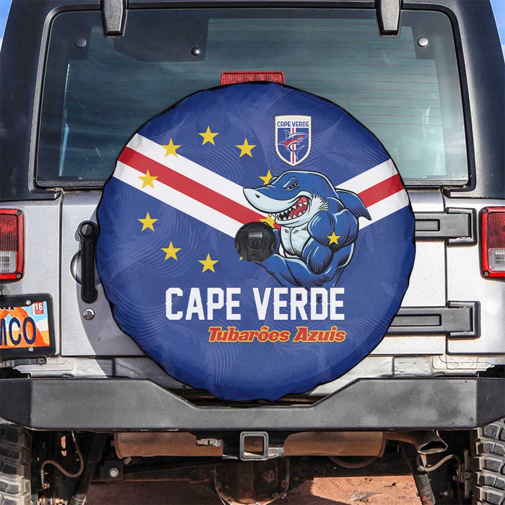 Cape Verde Football Spare Tire Cover Tubaroes Azuis Make History - Wonder Print Shop