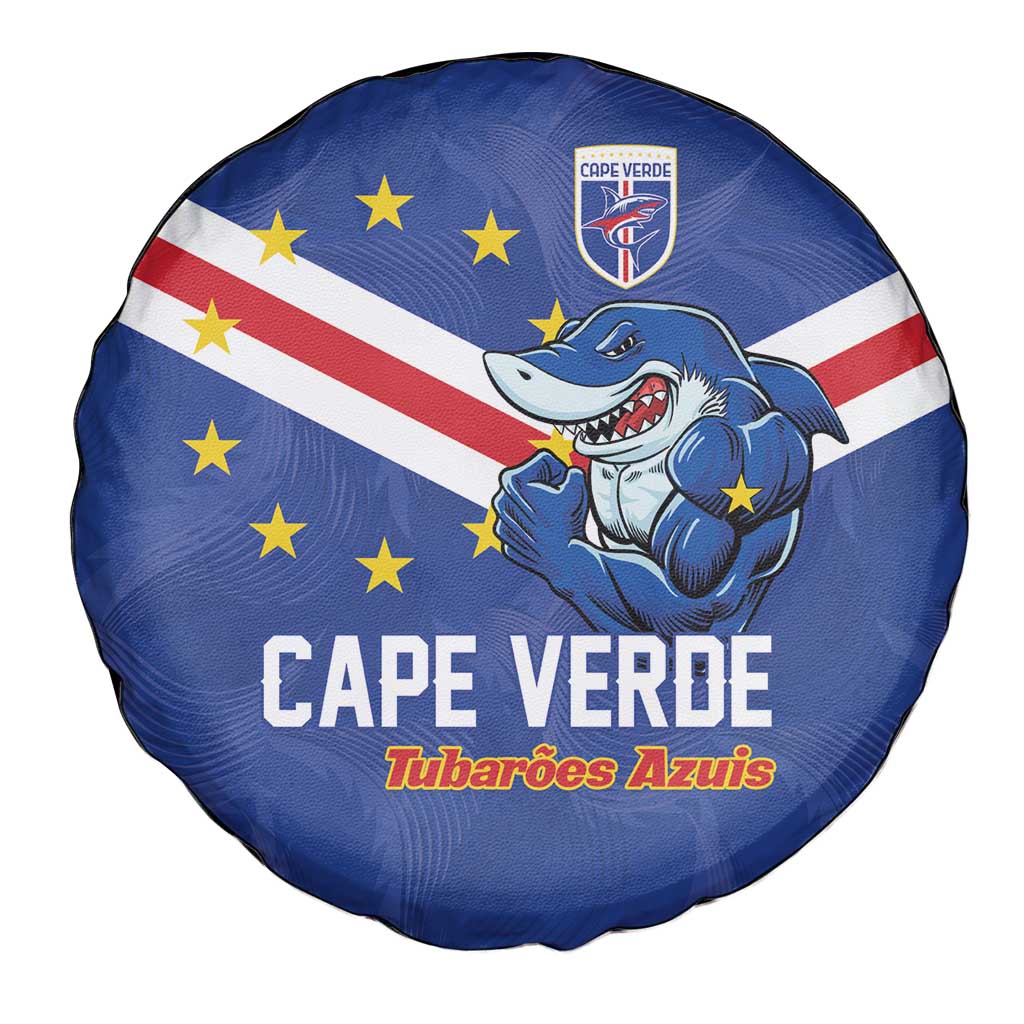 Cape Verde Football Spare Tire Cover Tubaroes Azuis Make History - Wonder Print Shop
