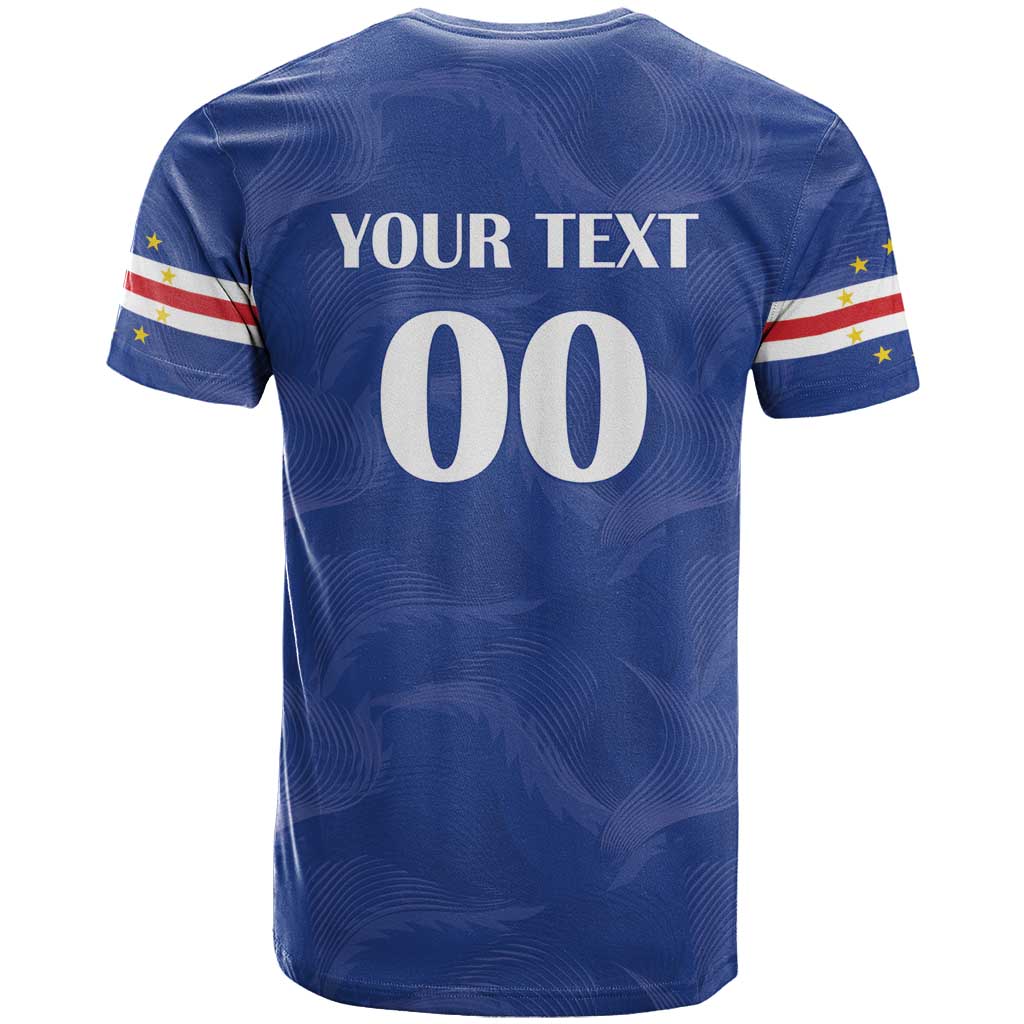 Custom Cape Verde Football T Shirt Tubaroes Azuis Make History - Wonder Print Shop