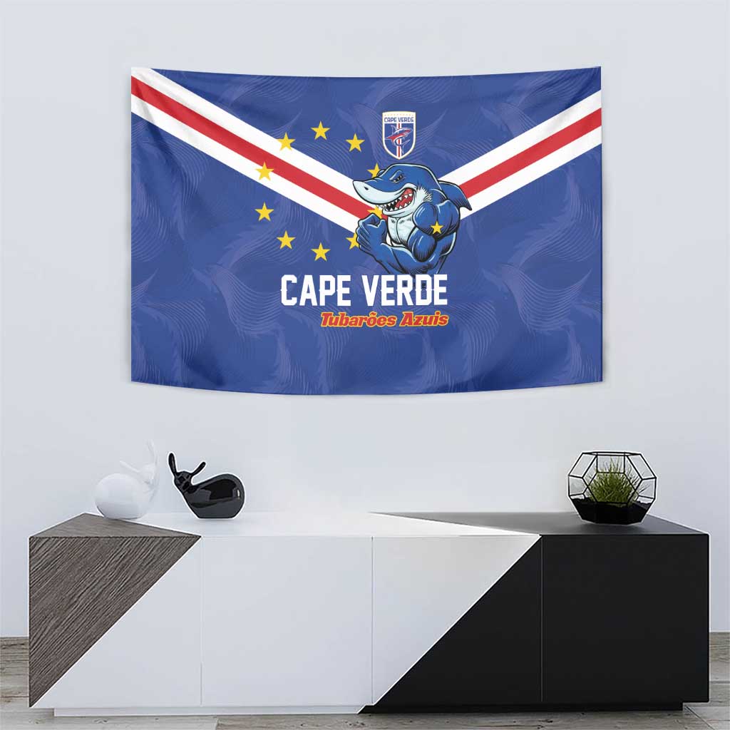 Cape Verde Football Tapestry Tubaroes Azuis Make History - Wonder Print Shop