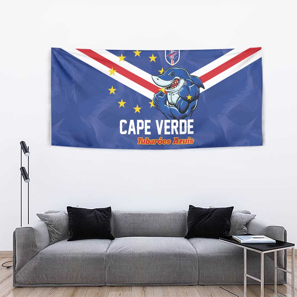 Cape Verde Football Tapestry Tubaroes Azuis Make History - Wonder Print Shop