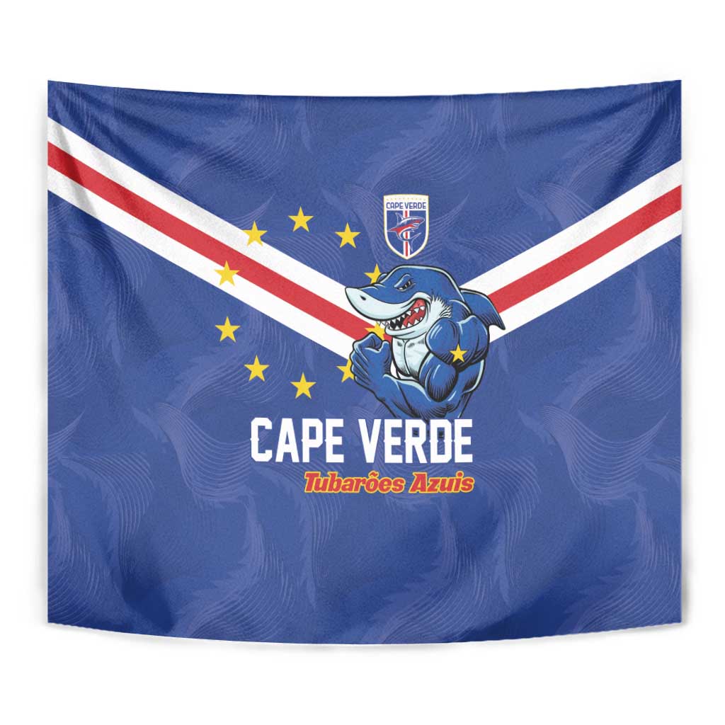 Cape Verde Football Tapestry Tubaroes Azuis Make History - Wonder Print Shop