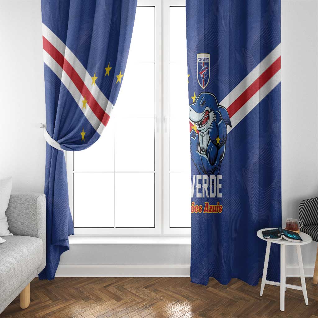 Cape Verde Football Window Curtain Tubaroes Azuis Make History - Wonder Print Shop