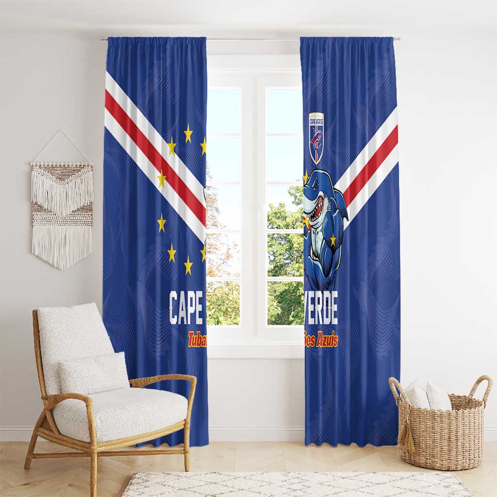 Cape Verde Football Window Curtain Tubaroes Azuis Make History - Wonder Print Shop