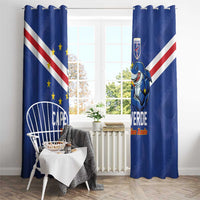 Cape Verde Football Window Curtain Tubaroes Azuis Make History - Wonder Print Shop