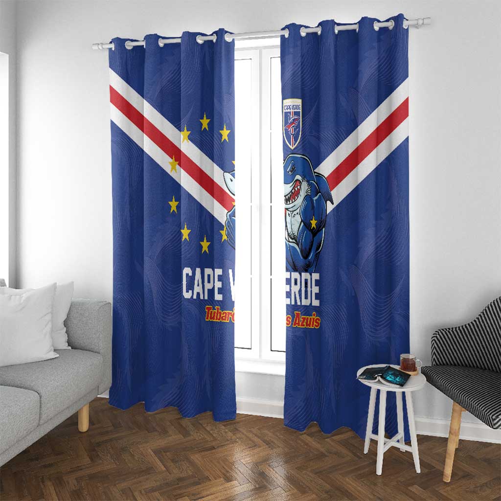 Cape Verde Football Window Curtain Tubaroes Azuis Make History - Wonder Print Shop