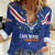 Custom Cape Verde Football Women Casual Shirt Tubaroes Azuis Make History - Wonder Print Shop