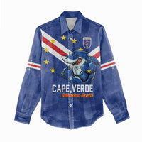 Custom Cape Verde Football Women Casual Shirt Tubaroes Azuis Make History - Wonder Print Shop