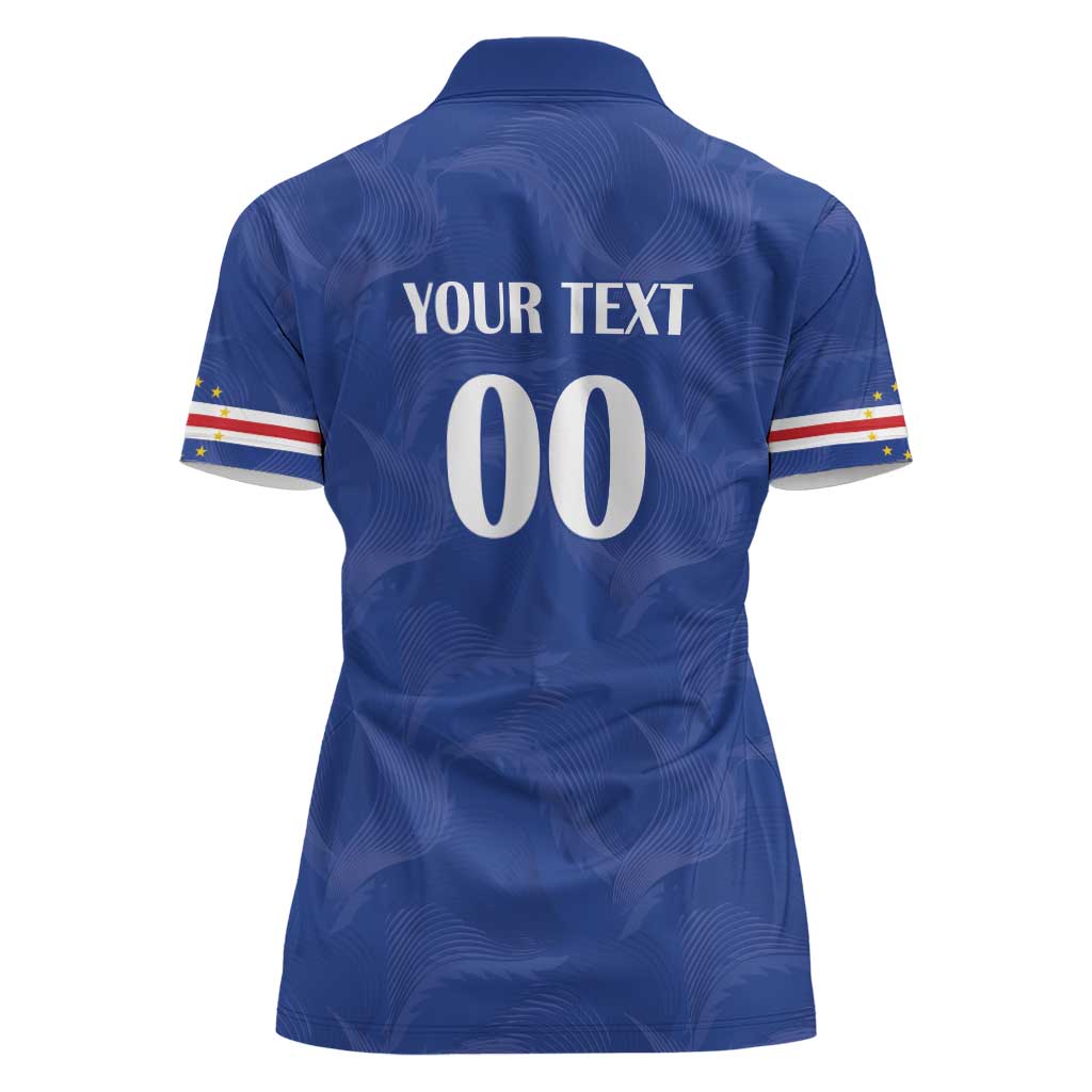 Custom Cape Verde Football Women Polo Shirt Tubaroes Azuis Make History - Wonder Print Shop