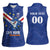 Custom Cape Verde Football Women Sleeveless Polo Shirt Tubaroes Azuis Make History - Wonder Print Shop