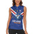 Custom Cape Verde Football Women Sleeveless Polo Shirt Tubaroes Azuis Make History - Wonder Print Shop