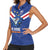 Custom Cape Verde Football Women Sleeveless Polo Shirt Tubaroes Azuis Make History - Wonder Print Shop