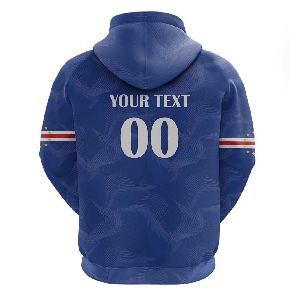 Custom Cape Verde Football Zip Hoodie Tubaroes Azuis Make History - Wonder Print Shop