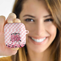 In October We Wear Pink AirPods Case Pink Pretty Bow Pastel Gingham - Wonder Print Shop