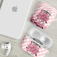 In October We Wear Pink AirPods Case Pink Pretty Bow Pastel Gingham - Wonder Print Shop