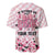 Personalized In October We Wear Pink Baseball Jersey Pink Pretty Bow Pastel Gingham - Wonder Print Shop