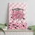 In October We Wear Pink Canvas Wall Art Pink Pretty Bow Pastel Gingham - Wonder Print Shop