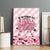 In October We Wear Pink Canvas Wall Art Pink Pretty Bow Pastel Gingham - Wonder Print Shop