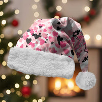 In October We Wear Pink Christmas Santa Hat Pink Pretty Bow Pastel Gingham - Wonder Print Shop