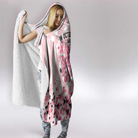 In October We Wear Pink Hooded Blanket Pink Pretty Bow Pastel Gingham - Wonder Print Shop