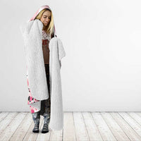 In October We Wear Pink Hooded Blanket Pink Pretty Bow Pastel Gingham - Wonder Print Shop