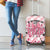 In October We Wear Pink Luggage Cover Pink Pretty Bow Pastel Gingham - Wonder Print Shop