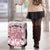 In October We Wear Pink Luggage Cover Pink Pretty Bow Pastel Gingham - Wonder Print Shop