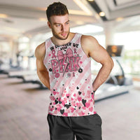 Personalized In October We Wear Pink Men Tank Top Pink Pretty Bow Pastel Gingham - Wonder Print Shop