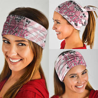 In October We Wear Pink Neck Gaiter Pink Pretty Bow Pastel Gingham - Wonder Print Shop