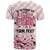 Personalized In October We Wear Pink T Shirt Pink Pretty Bow Pastel Gingham - Wonder Print Shop
